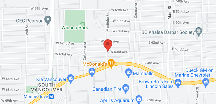 map of 188 W 63RD AVENUE